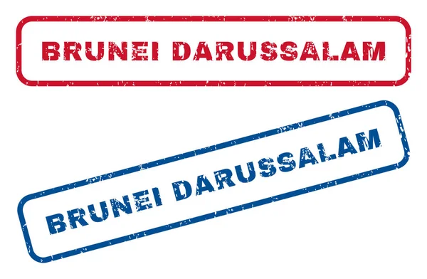 Perangko Karet Brunei Darussalam - Stok Vektor