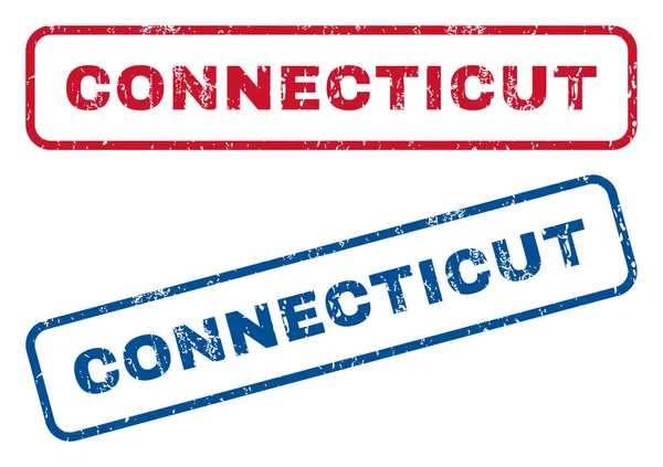 Connecticut Sellos de goma — Vector de stock