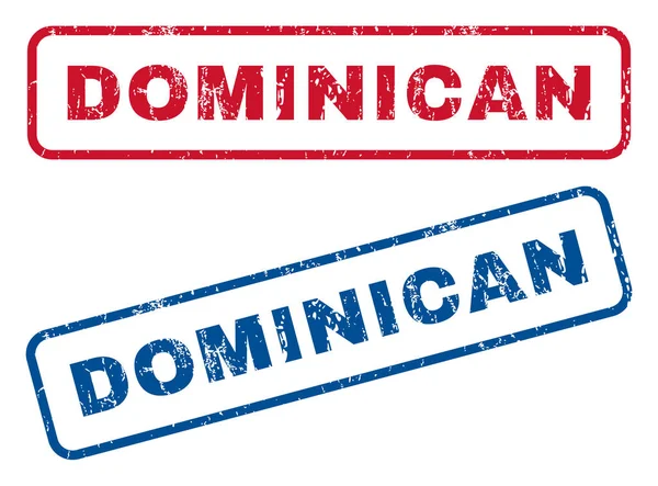 Selos de borracha dominicanos — Vetor de Stock