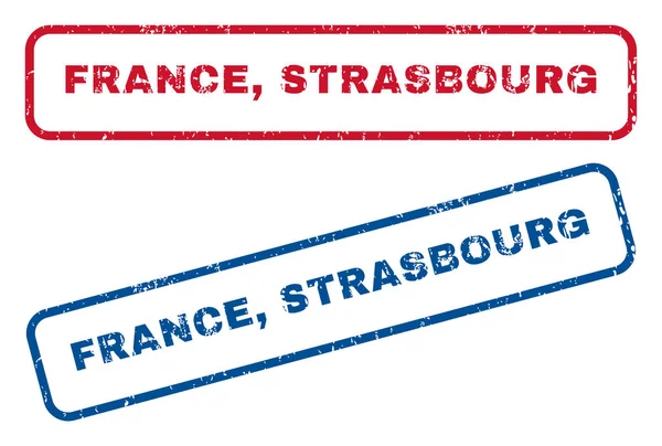 Frankreich strasbourg gummimarken — Stockvektor