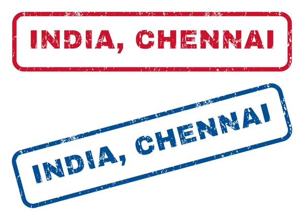 India Chennai Sellos de goma — Vector de stock