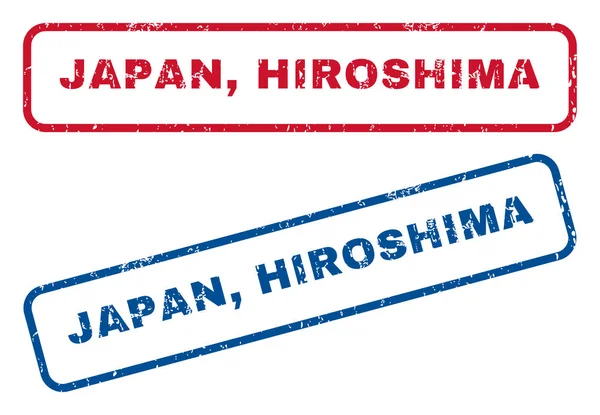 Japón Hiroshima Sellos de goma — Vector de stock