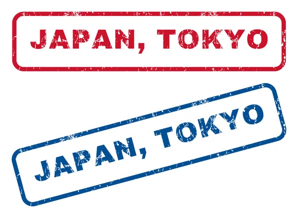 Japón Tokio Sellos de goma — Vector de stock