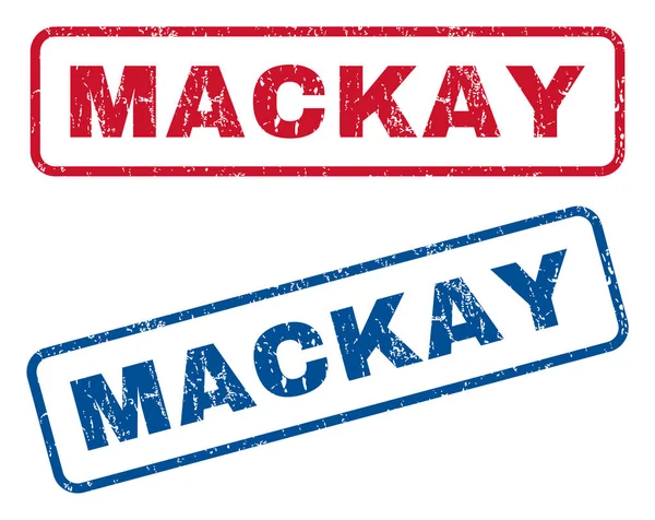 Timbres en caoutchouc Mackay — Image vectorielle