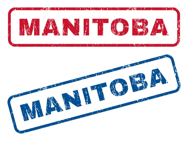 Timbres en caoutchouc du Manitoba — Image vectorielle