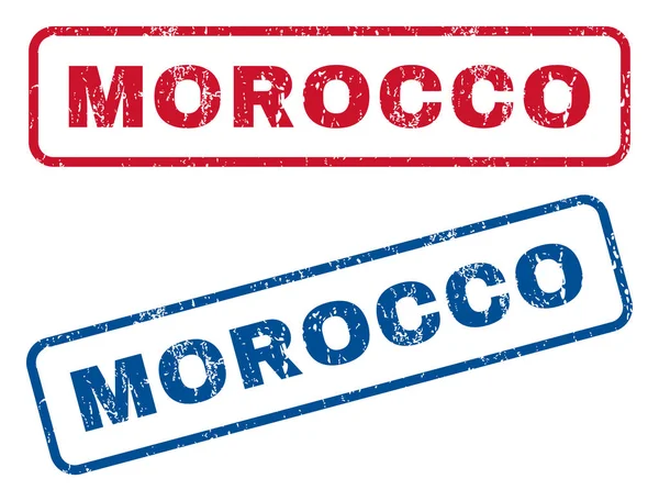 Marruecos Sellos de goma — Vector de stock