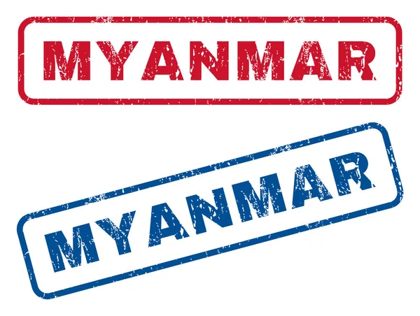 Myanmar-stempels — Stockvector
