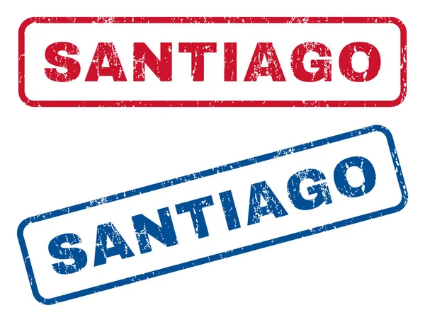 Sellos de goma Santiago — Archivo Imágenes Vectoriales