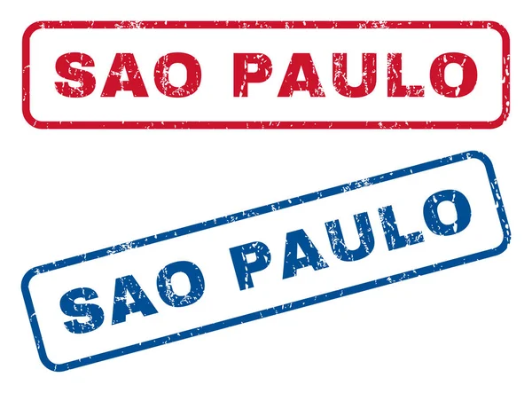 巴西圣保罗橡皮戳 — 图库矢量图片