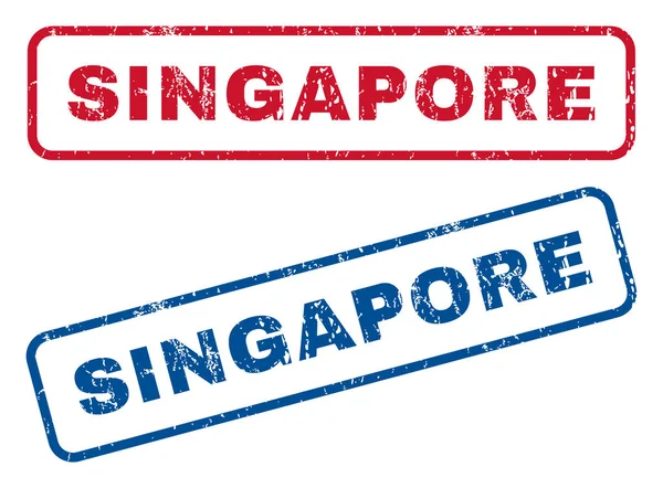 Selos de borracha de Singapura —  Vetores de Stock