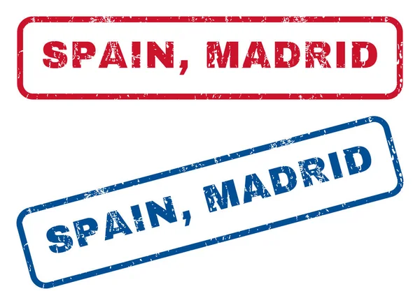 Espanha Madrid Carimbos de borracha —  Vetores de Stock