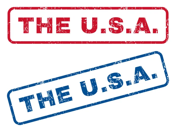 Les timbres en caoutchouc américains — Image vectorielle
