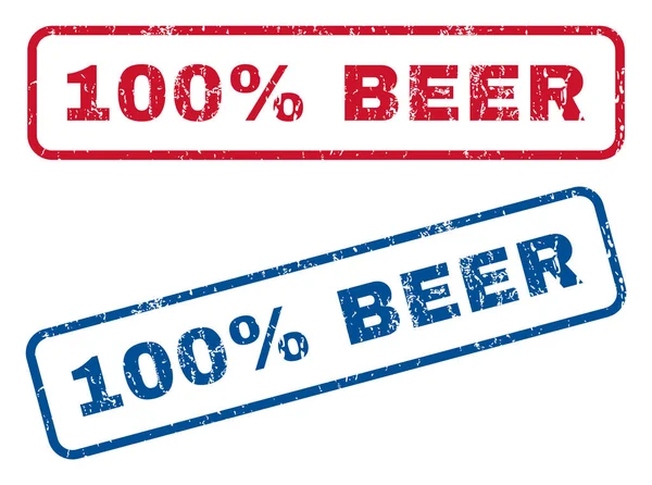 100 procent bier stempels — Stockvector