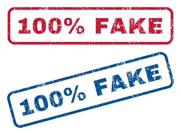 100 per cento falso francobolli di gomma — Vettoriale Stock