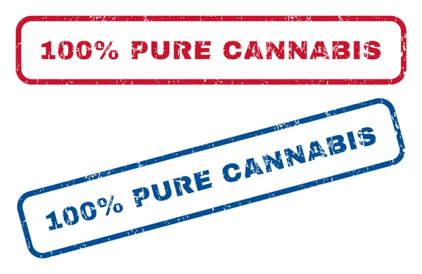 100 Prozent reine Cannabis-Stempel — Stockvektor