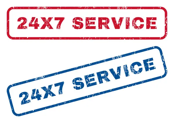 Selos de borracha de serviço 24X7 — Vetor de Stock