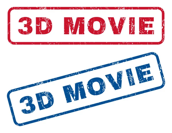 Timbres de film en caoutchouc 3D — Image vectorielle