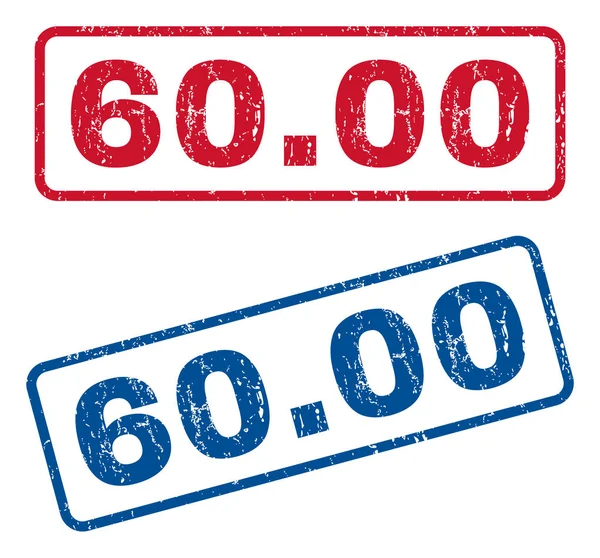 60,00 Gumi bélyegzők — Stock Vector