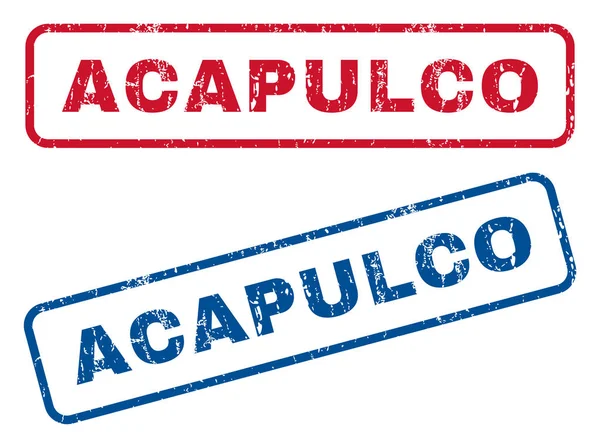 Резиновые марки Акапулько — стоковый вектор