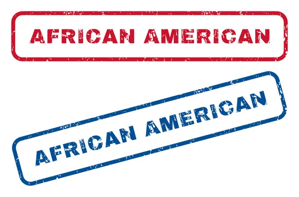 Sellos de caucho afroamericano — Archivo Imágenes Vectoriales