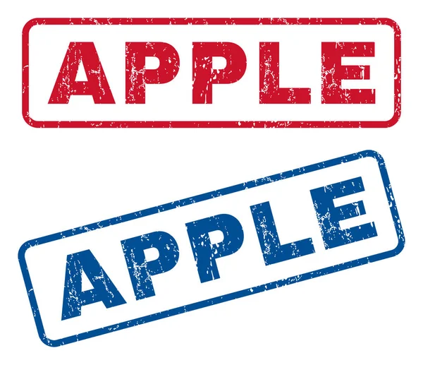 Selos de borracha de maçã —  Vetores de Stock