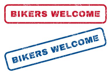 Bisikletçileri hoş geldiniz lastik pullar