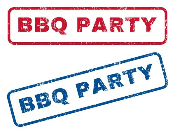 BBQ Party Rubber Stamps — Stock Vector