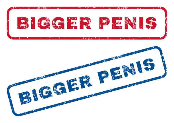 Bigger Penis Rubber Stamps — Stok Vektör