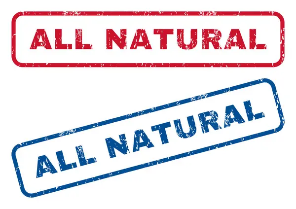 Alle natuurlijke Rubber Stamps — Stockvector