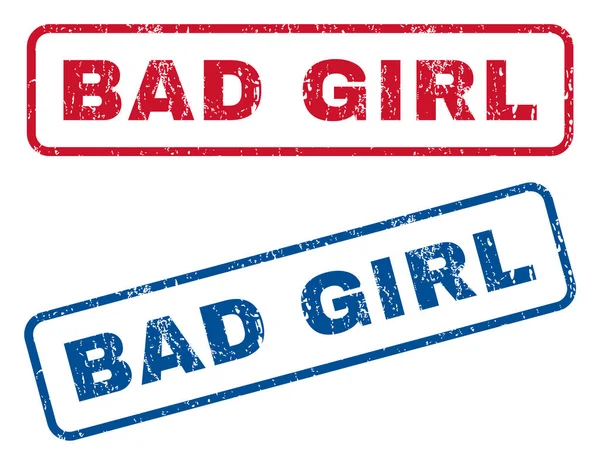 Bad Girl Sellos de goma — Vector de stock