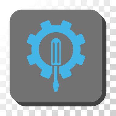 Mühendislik yuvarlatılmış kare vektör düğmesi