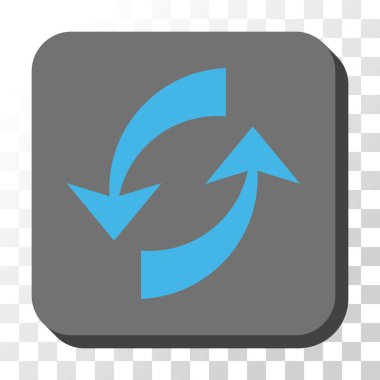 Exchange okları yuvarlak kare vektör düğmesi