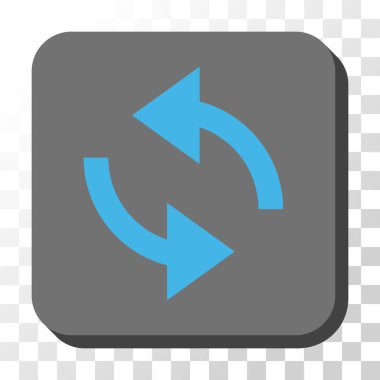 Exchange okları yuvarlak kare vektör düğmesi