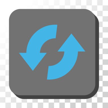 Exchange okları yuvarlak kare vektör düğmesi