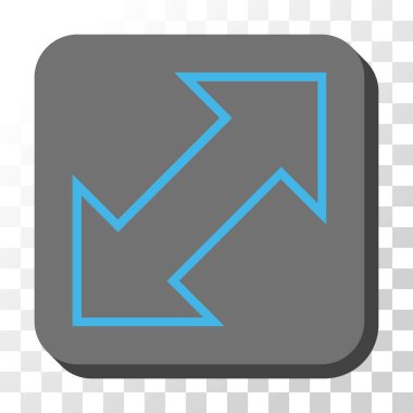 Exchange çapraz kare vektör düğmesini yuvarlak