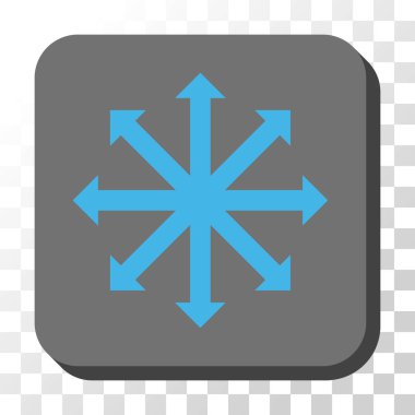 Genişletin okları yuvarlatılmış kare vektör düğmesi