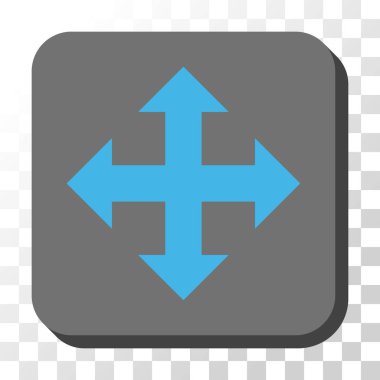 Genişletin okları yuvarlatılmış kare vektör düğmesi