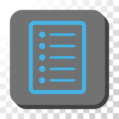 Liste sayfası yuvarlak kare vektör düğmesi