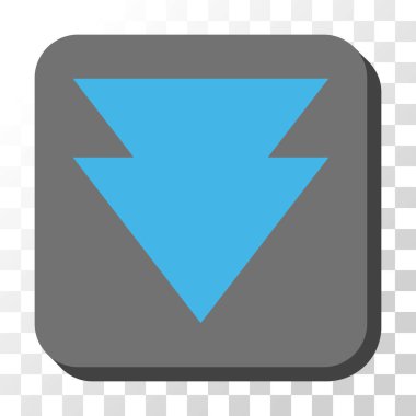 Yuvarlatılmış Kare vektör aşağı taşı düğmesini