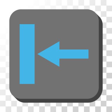 Sol yuvarlak kare vektör düğmesini taşıma