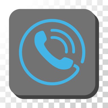 Telefon görüşmesi yuvarlak kare vektör düğmesi