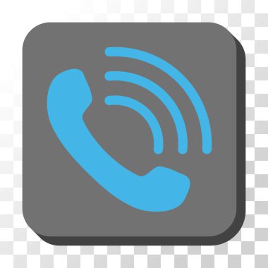 Telefon görüşmesi yuvarlak kare vektör düğmesi