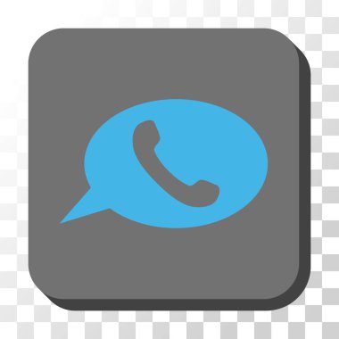 Telefon mesajı yuvarlak kare vektör düğmesi