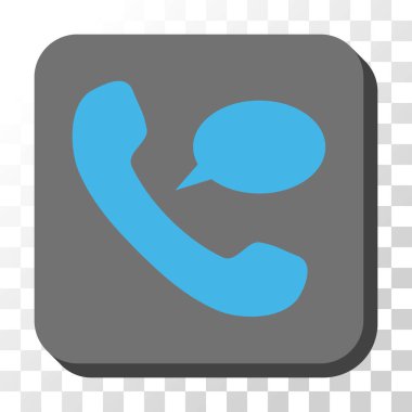 Telefon mesajı yuvarlak kare vektör düğmesi