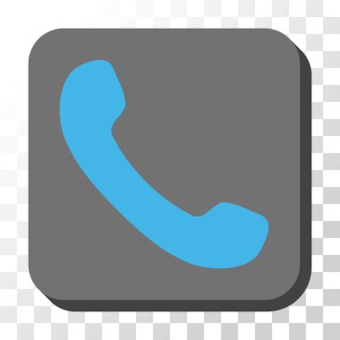 Telefon alıcı yuvarlak kare vektör düğmesi