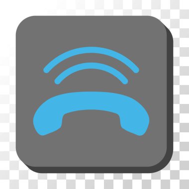 Telefonun çaldığını yuvarlak kare vektör düğmesi