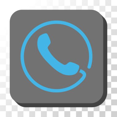 Yuvarlatılmış Kare vektör düğmesi telefon