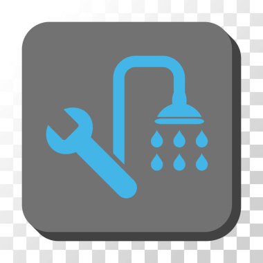 Sıhhi tesisat yuvarlak kare vektör düğmesi