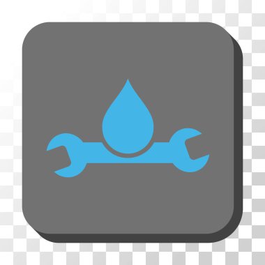 Sıhhi tesisat yuvarlak kare vektör düğmesi