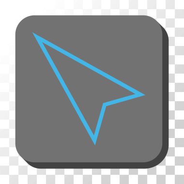 İşaretçi sol kadar kare vektör düğmesini yuvarlak